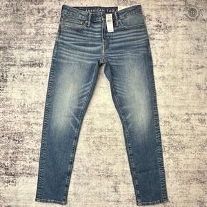 NWT American Eagle AirFlex+ Athletic Skinny Jeans Men's 30x30 Medium Wash 6283